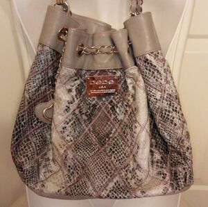 Bebe Snakeskin Handbag